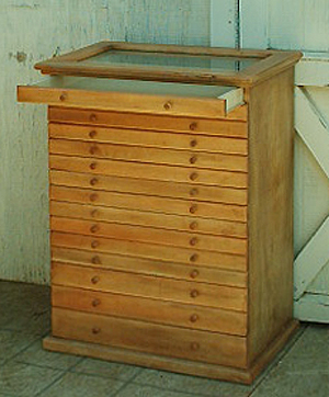 drawer case w/ window top